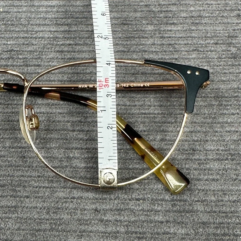 Warby Parker Ava M 2405 Rose Gold Black Cat Eye Y2K Eyeglasses 51-19-142